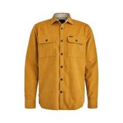 PME Legend Våffel Corduroy Overshirt med Bröstfickor Brown, Herr