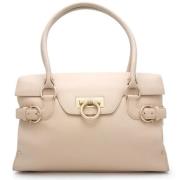 Salvatore Ferragamo Pre-owned Pre-owned Laeder handvskor Beige, Dam