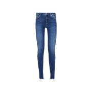 Liu Jo Skinny Använd Tvätt Jeans Bottom Up Blue, Dam