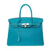 Hermès Vintage Pre-owned Laeder handvskor Blue, Dam