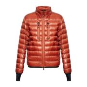 Moncler Quiltad Vadderad Jacka med Appliqué Logo Orange, Herr