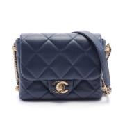 Chanel Vintage Pre-owned Laeder chanel-vskor Blue, Dam