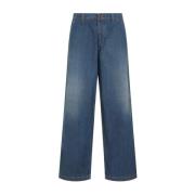 Maison Margiela Blå Wide Leg Jeans Blue, Herr