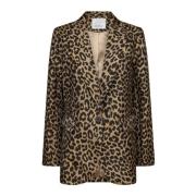 Co'Couture Leo Single Blazer i Khaki Brown, Dam