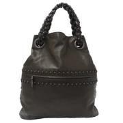 Bottega Veneta Vintage Pre-owned Laeder axelremsvskor Brown, Dam