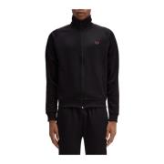 Fred Perry Herr Kontrastband Sweatshirt Black, Herr