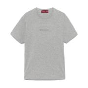 Gucci Heather Grey Jersey Logo T-shirt Gray, Dam