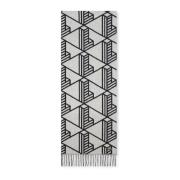 Lacoste Vändbar Jacquard Monogram Scarf Gray, Herr