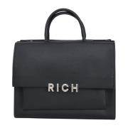 Richmond Svart Shopper Väska med Frontlogo Black, Dam