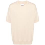 Jil Sander Avslappnad Bomull T-shirt Beige, Herr