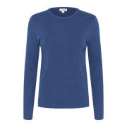 Soaked in Luxury Enkel Pullover Tröja Ensign Blue Blue, Dam