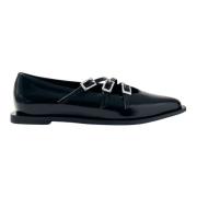 Alohas Jive Onix Svart Läder Ballet Flats Black, Dam