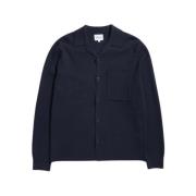 Norse Projects Merino Ull Milano Stickad Jacka Blue, Herr