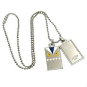 Fendi Vintage Pre-owned Metall halsband Gray, Dam