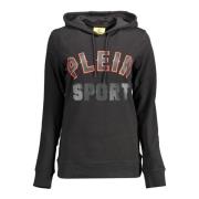 Plein Sport Svart Sweatshirt med Tryck och Långa ärmar Black, Dam