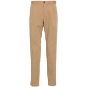 Incotex Beige Stretch Bomullsbyxor Beige, Herr