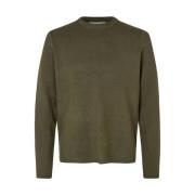 Samsøe Samsøe Crew Neck Sweater Green, Herr