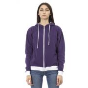 Baldinini Trendig Hoodie i tvåfärgad stil Purple, Dam