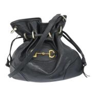 Gucci Vintage Pre-owned Laeder shoppers Black, Dam