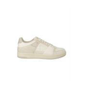 Guess Låga lädersneakers - Beige Beige, Herr