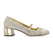 Jimmy Choo Glittriga högklackade skor 'Elisa' Yellow, Dam