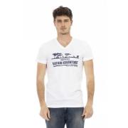 Trussardi Kortärmad V-ringad T-shirt White, Herr