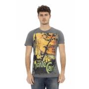 Trussardi Casual T-shirt med rund hals Gray, Herr