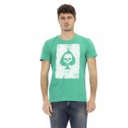 Trussardi Avslappnad Rund Hals Kortärmad T-shirt Green, Herr