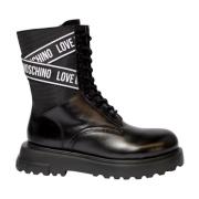 Love Moschino Lace-up Boots Black, Dam