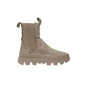 Satorisan Premium Loden Chelsea Boots Beige, Dam