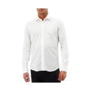 Xacus Vit Tailor Fit Jersey Skjorta White, Herr