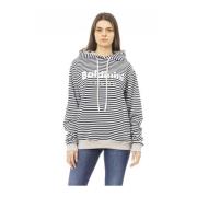 Baldinini Hoodie med frontlogo ficka Black, Dam