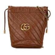 Gucci Vintage Pre-owned Laeder crossbodyvskor Brown, Dam