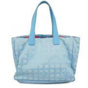 Chanel Vintage Pre-owned Nylon chanel-vskor Blue, Dam