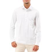 Genti Vit Mode Polo Skjorta Stretchig White, Herr