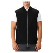 Nn07 Svart Ullväst Bodywarmer Black, Herr