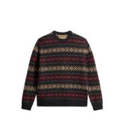 Woolrich Fair Isle Merino Ullblandning Tröja Multicolor, Herr