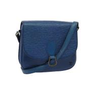 Louis Vuitton Vintage Pre-owned Laeder axelremsvskor Blue, Dam