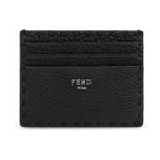 Fendi Läderkorthållare Black, Herr