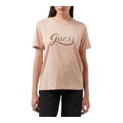 Guess Dam Logotyp T-shirt Pink, Dam