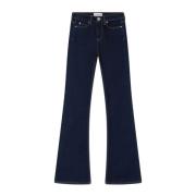 Pinko Mörka Denim Flare Byxor Blue, Dam