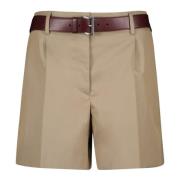 Prada Beige Bomull Chino Shorts Beige, Dam