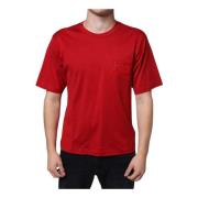 Dolce & Gabbana Röd Bomull Logo Print T-shirt Red, Herr