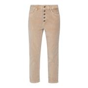 Dondup Stiliga Denim Jeans för Män Beige, Dam