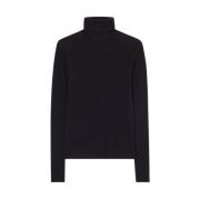 Róhe Mjuk ull turtleneck tröja Black, Dam