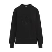 Moncler Svart Sweatshirt för Kvinnor Aw24 Black, Dam