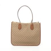 Michael Kors Pre-owned Pre-owned Canvas totevskor Beige, Dam