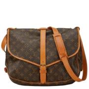 Louis Vuitton Vintage Pre-owned Canvas crossbodyvskor Brown, Dam