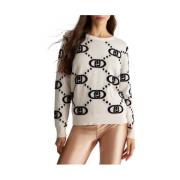 Liu Jo Ivory Sweater Chic and Elegant Beige, Dam