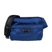 Prada Vintage Pre-owned Nylon prada-vskor Blue, Herr